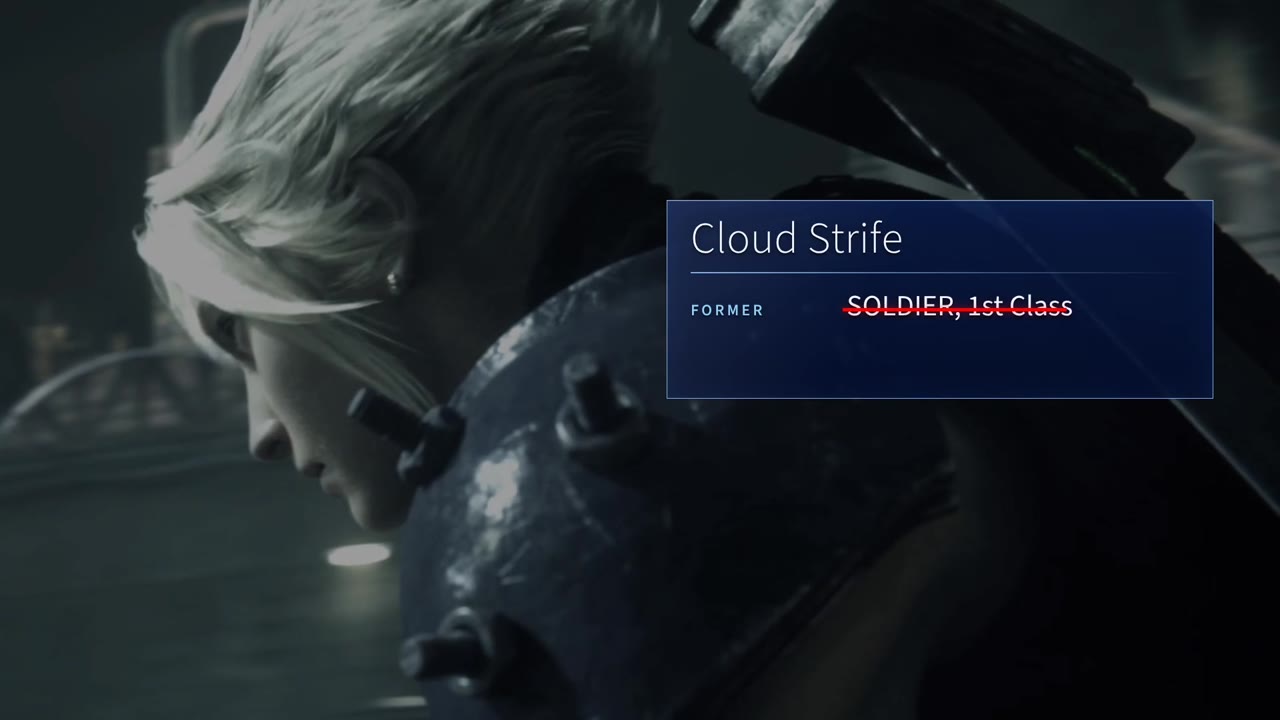 The Final Fantasy VII Remake edit, the Cloud Strife title card
