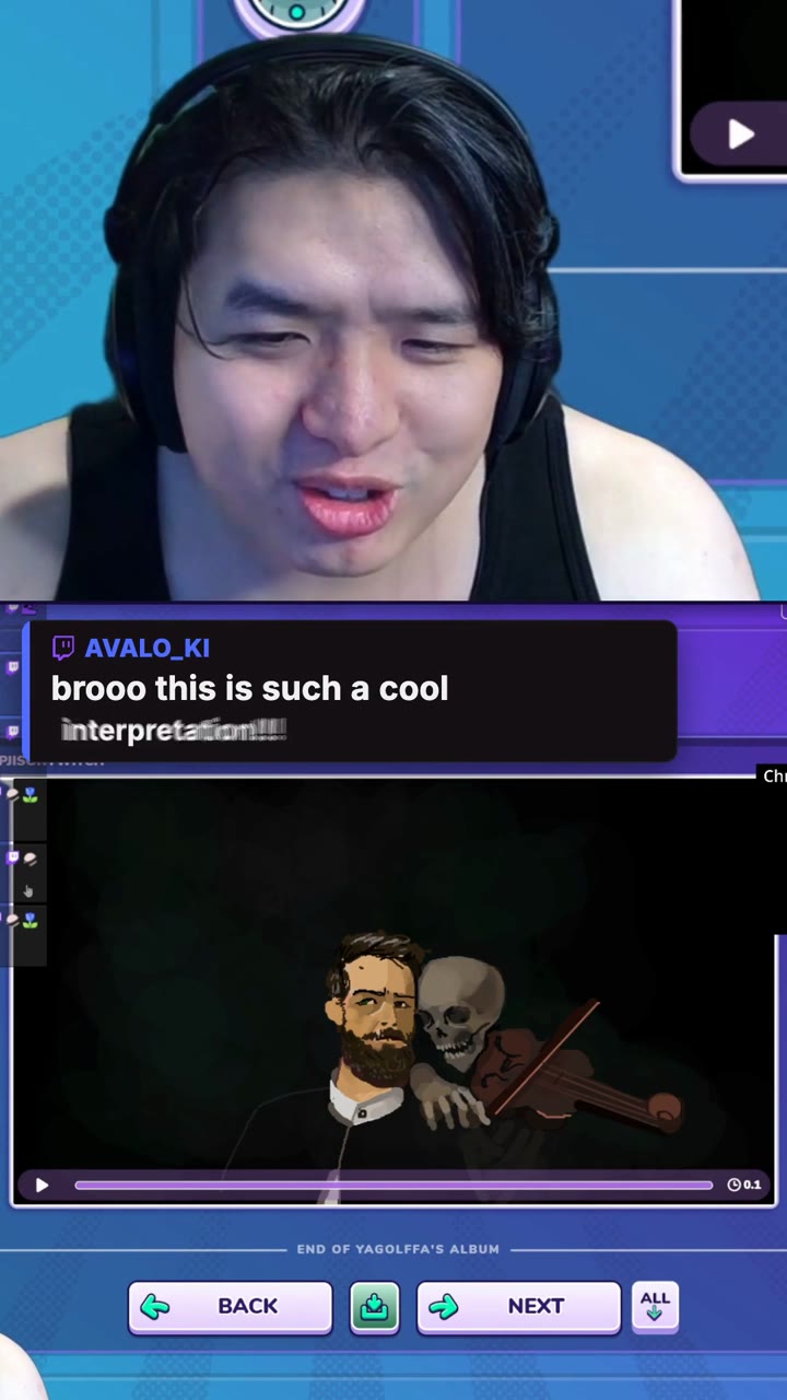 A Gartic Phone Short, face cam on top and a drawing below
